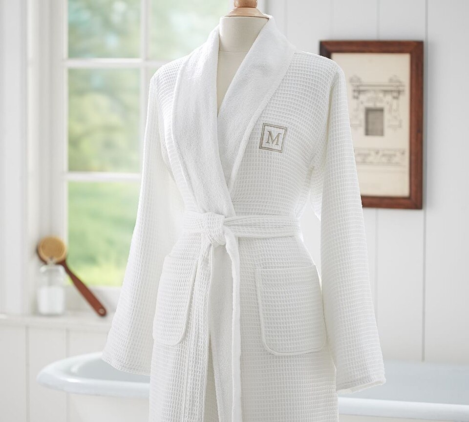 Waffle Weave Resort Robe Pottery Barn Australia